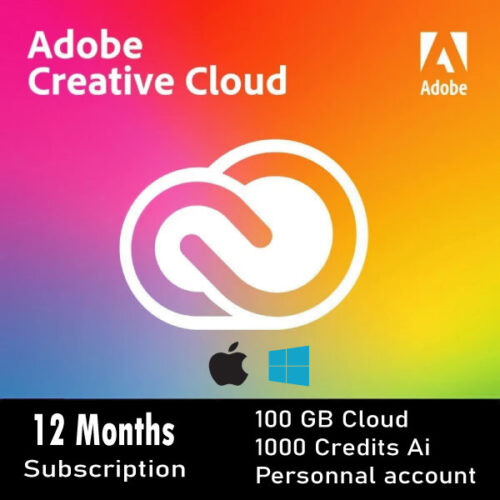 Adobe Creative cloud subscription 2023-2024 12 months Mac And Pc