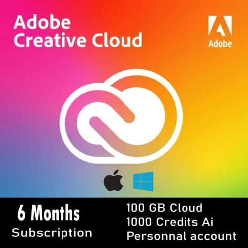 Adobe Creative cloud subscription 2023-2024 6 months Mac And Pc