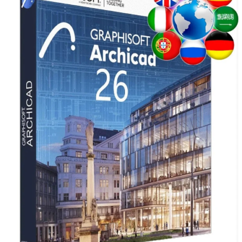 Graphisoft Archicad 26 | Anglais, Allemand, Fra, Italien + | Fenêtres